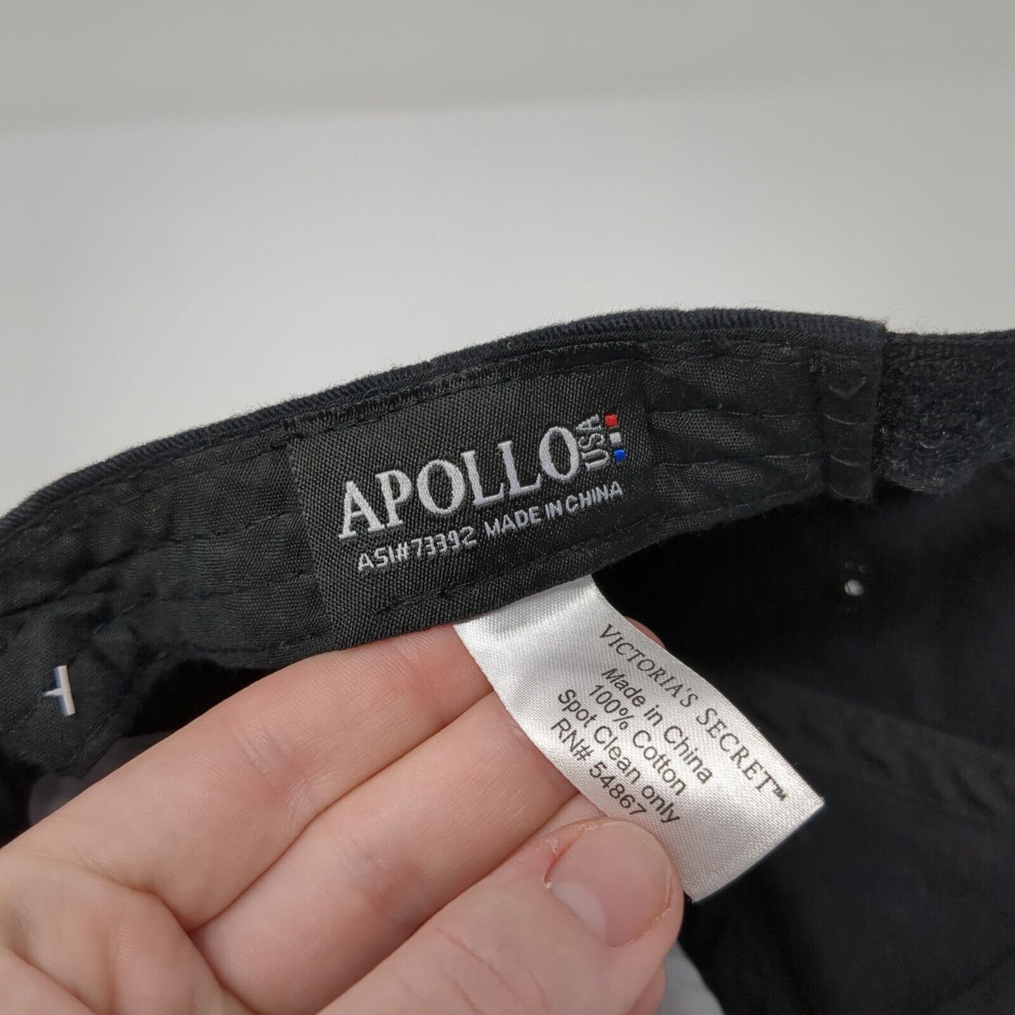 Victoria Sport Strapback Hat Black One Size Adjustable Embroidered Apollo USA