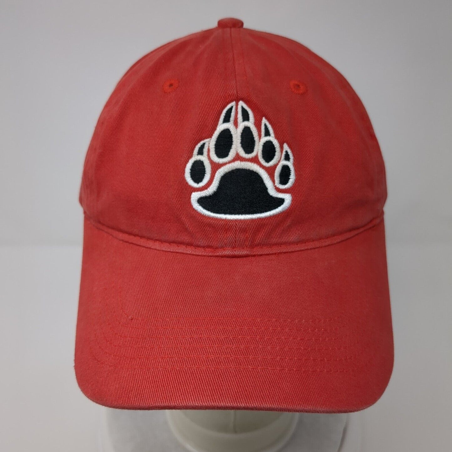 Bear Paw Slideback Hat Red OSFA Adjustable Embroidered Pacific Headwear