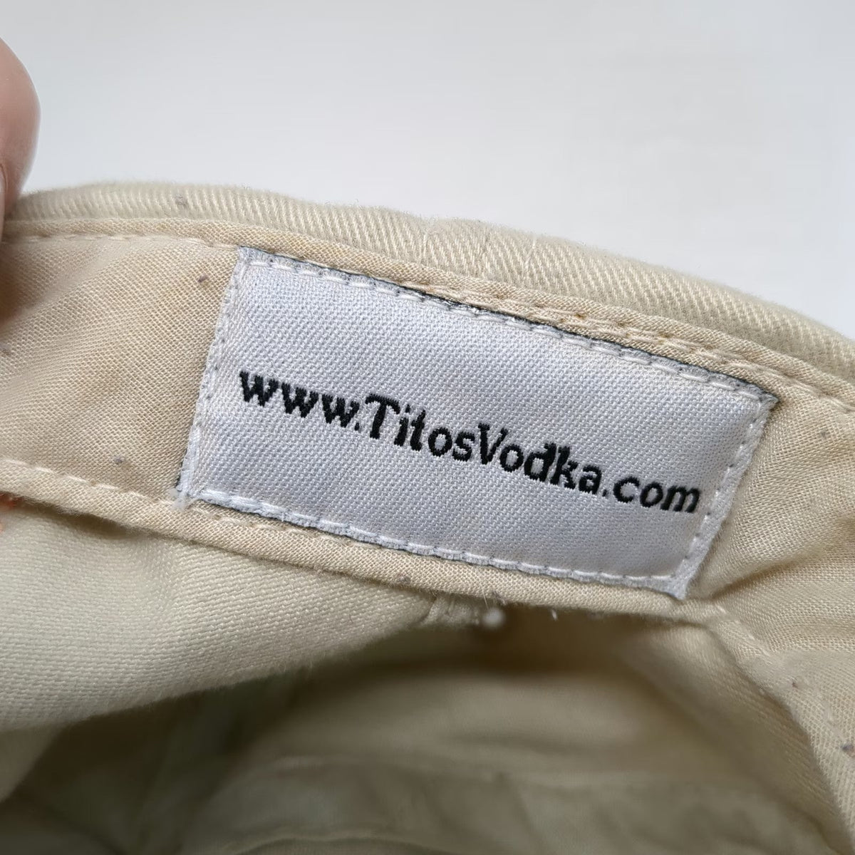 Titos Vodka Baseball Cap Beige One Size Strapback Distilled 6 Times Logo hat