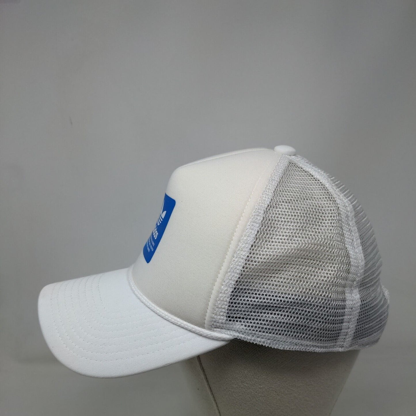 Adidas Snapback Trucker Hat White OSFA Adjustable Mesh Back Rope Polyester