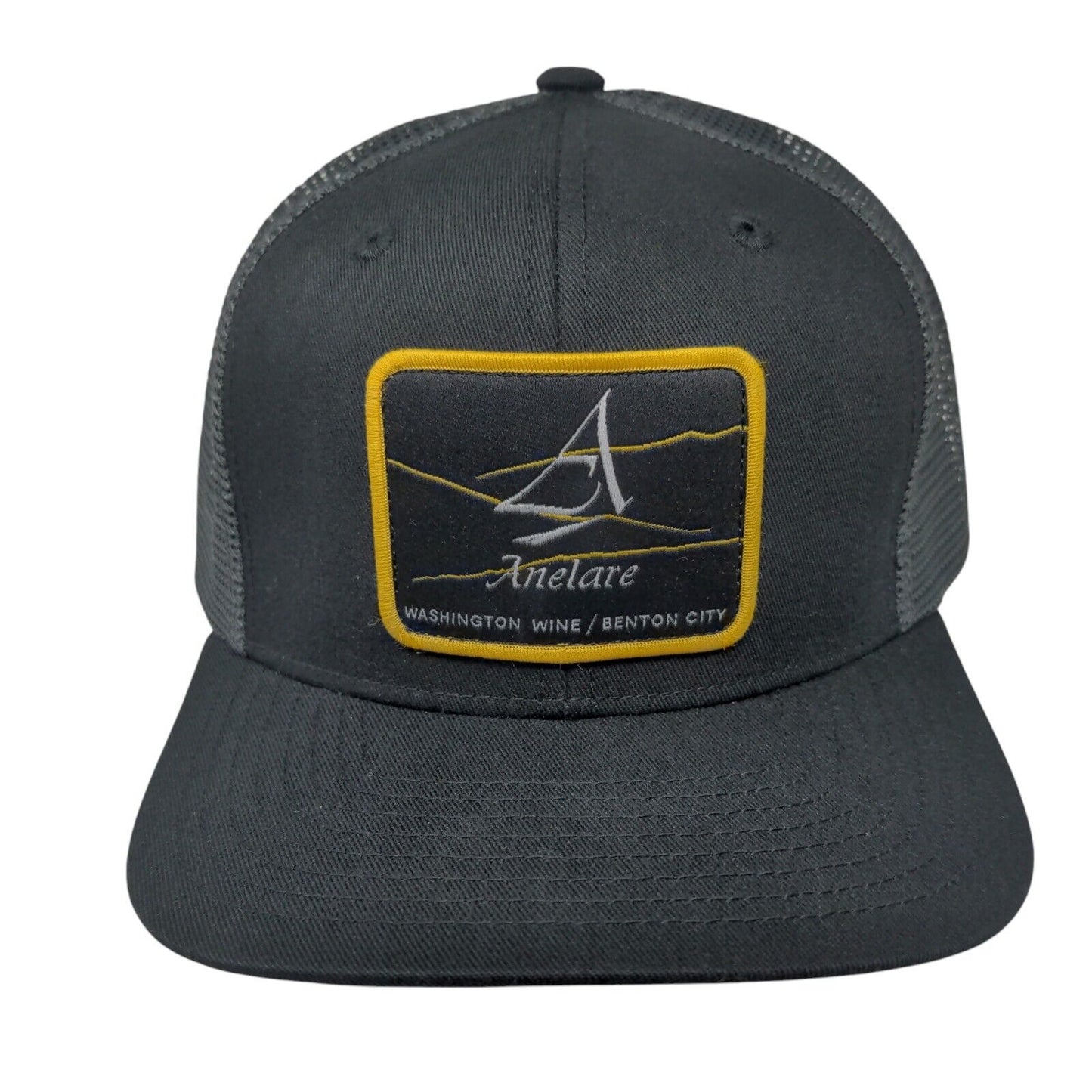 Anelare Washington Wine Snapback Trucker Hat Black One Size Adjustable