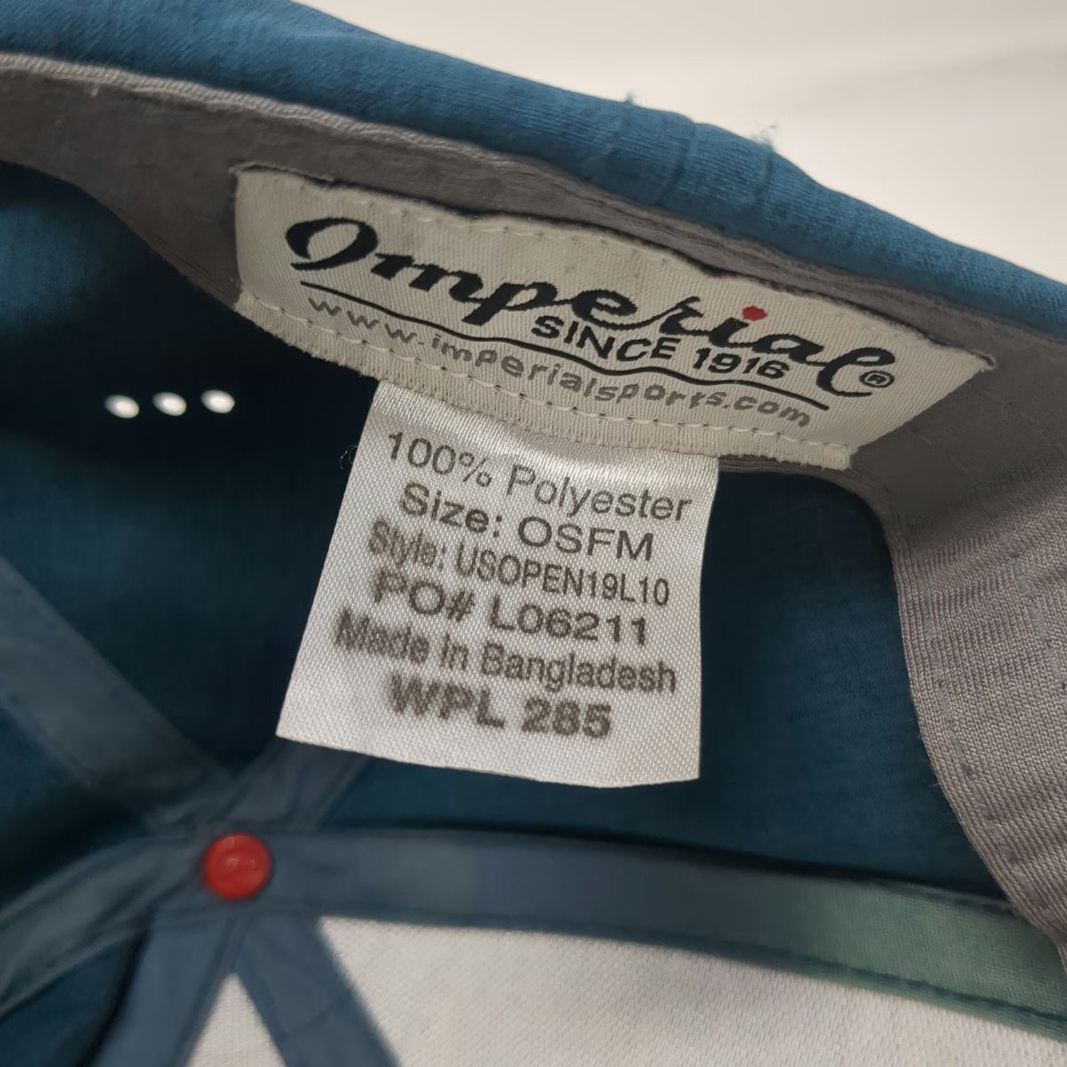 Imperial Baseball Cap Blue One Size US Open 2019 Pebble Beach Slideback Hat