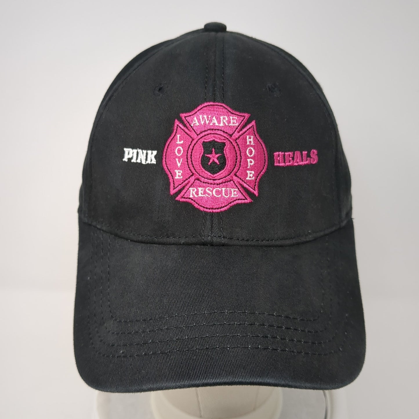 Pink Heals Aware Love Hope Rescue Fitted Baseball Cap Black XL Cap America Golf