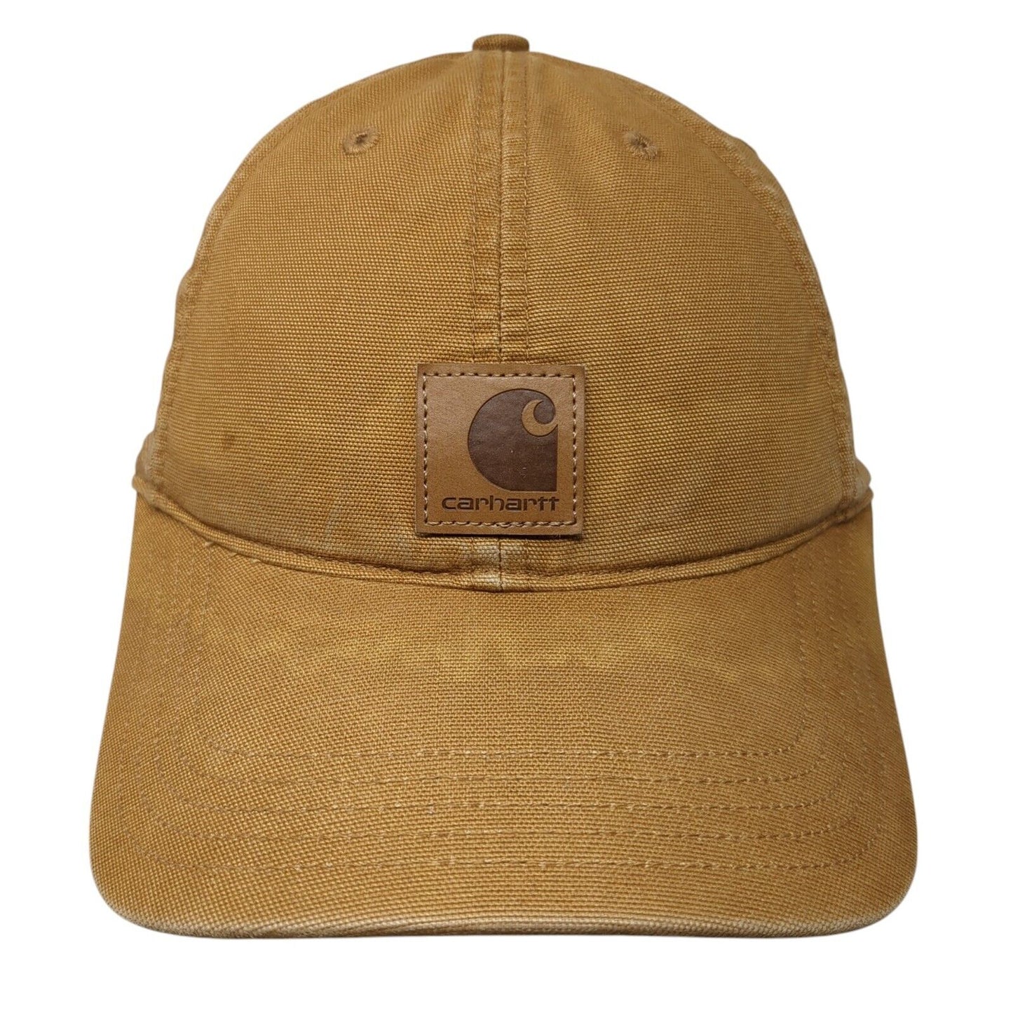 Carhartt Strapback Baseball Cap Brown One Size Adjustable Embroidered 6 Panel