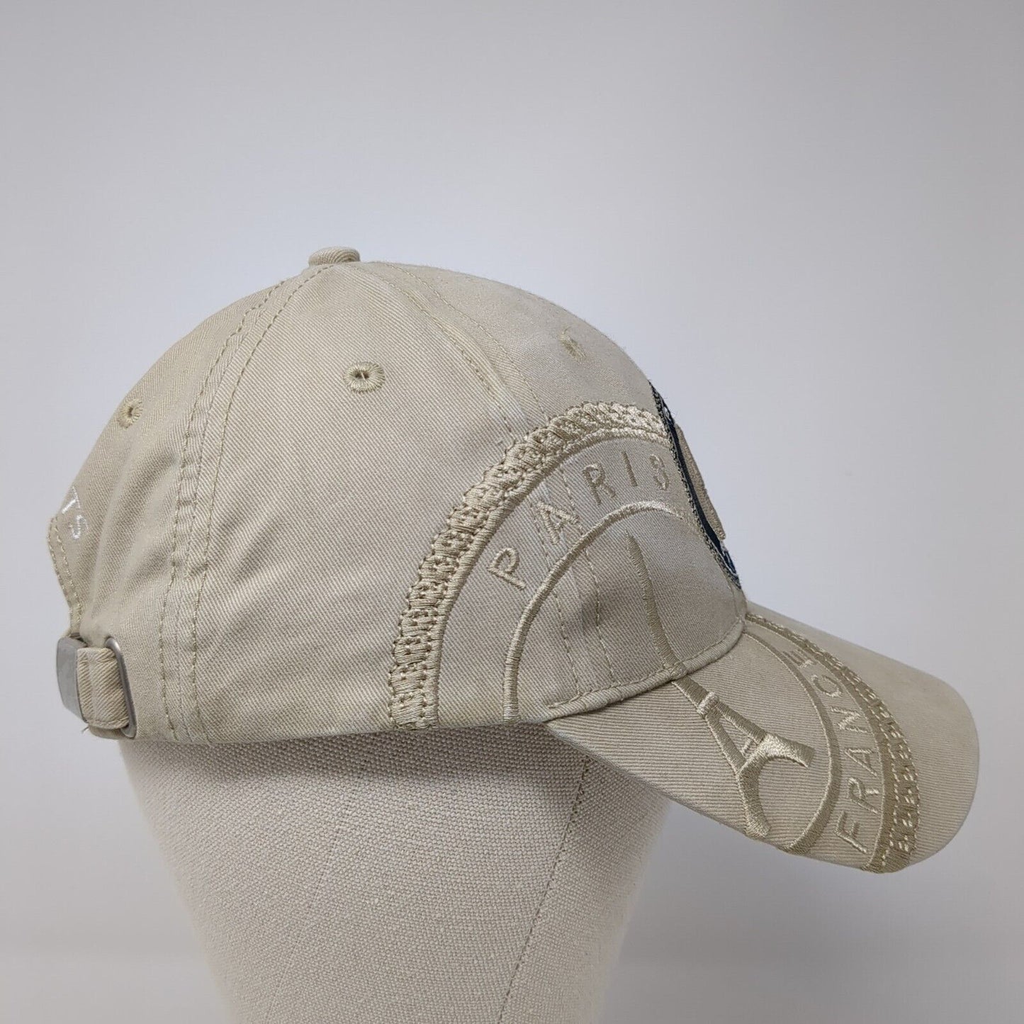 Paris France Slideback Hat Tan One Size Adjustable City Of Lights
