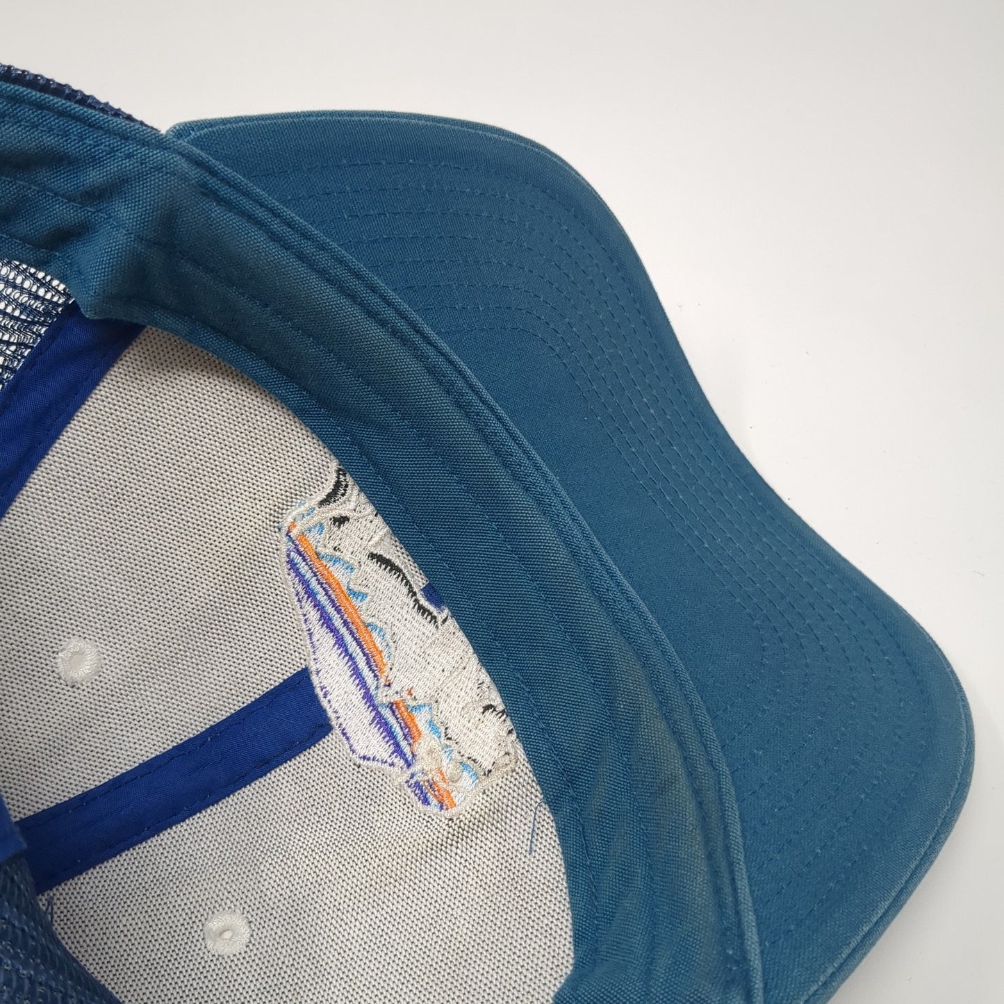 Patagonia Fitz Roy Bison Snapback Trucker Hat Blue One Size Embroidered