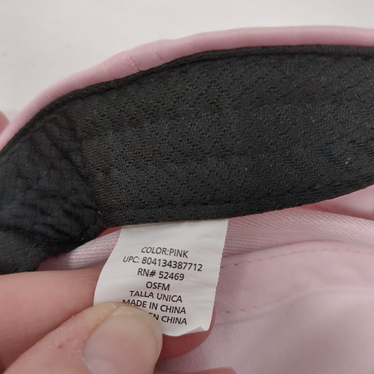 Unbranded Strapback Hat Pink One Size Adjustable Ponytail Solid Blank