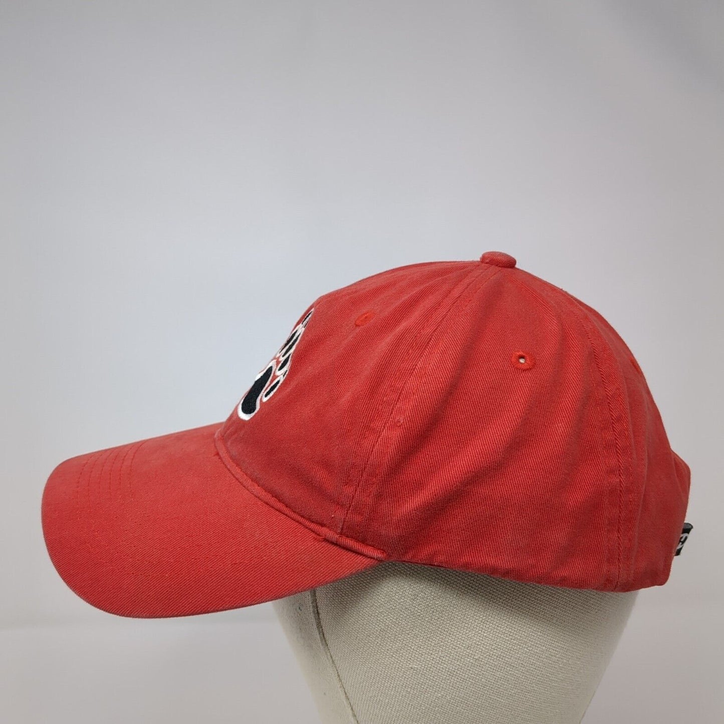 Bear Paw Slideback Hat Red OSFA Adjustable Embroidered Pacific Headwear
