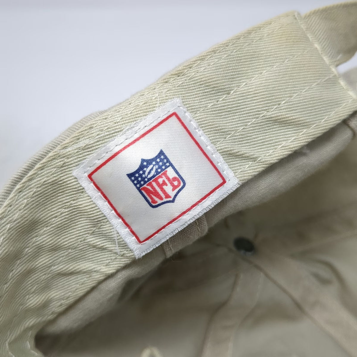 NFL New England Patriots Cap Beige One Size Slideback Embroidered Shield Logo