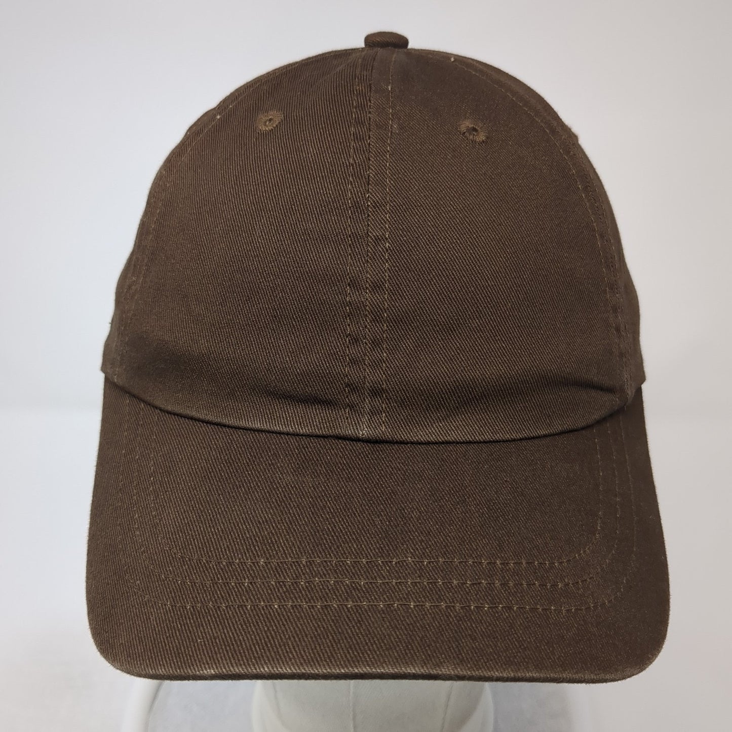 Unbranded Strapback Baseball Cap Brown One Size Adjustable Blank 6 Panel