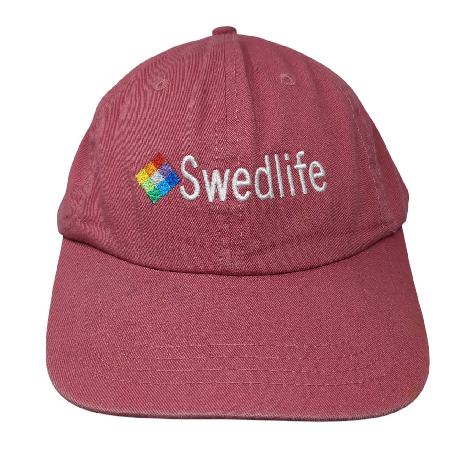 Swedlife Slideback Baseball Cap Red One Size Adjustable Embroidered 6 Panel