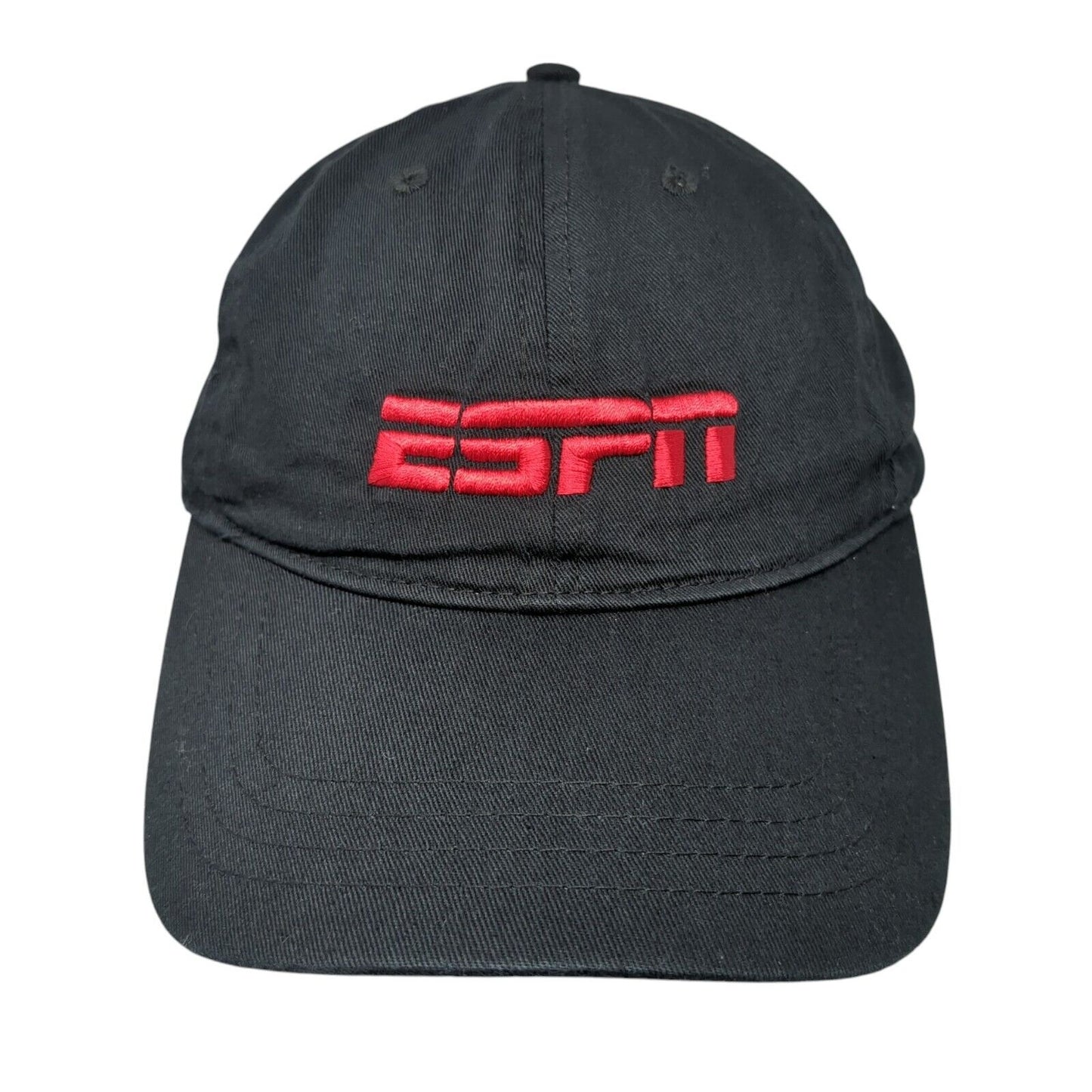 ESPN Slideback Hat Black One Size Adjustable Embroidered Pacific Headwear