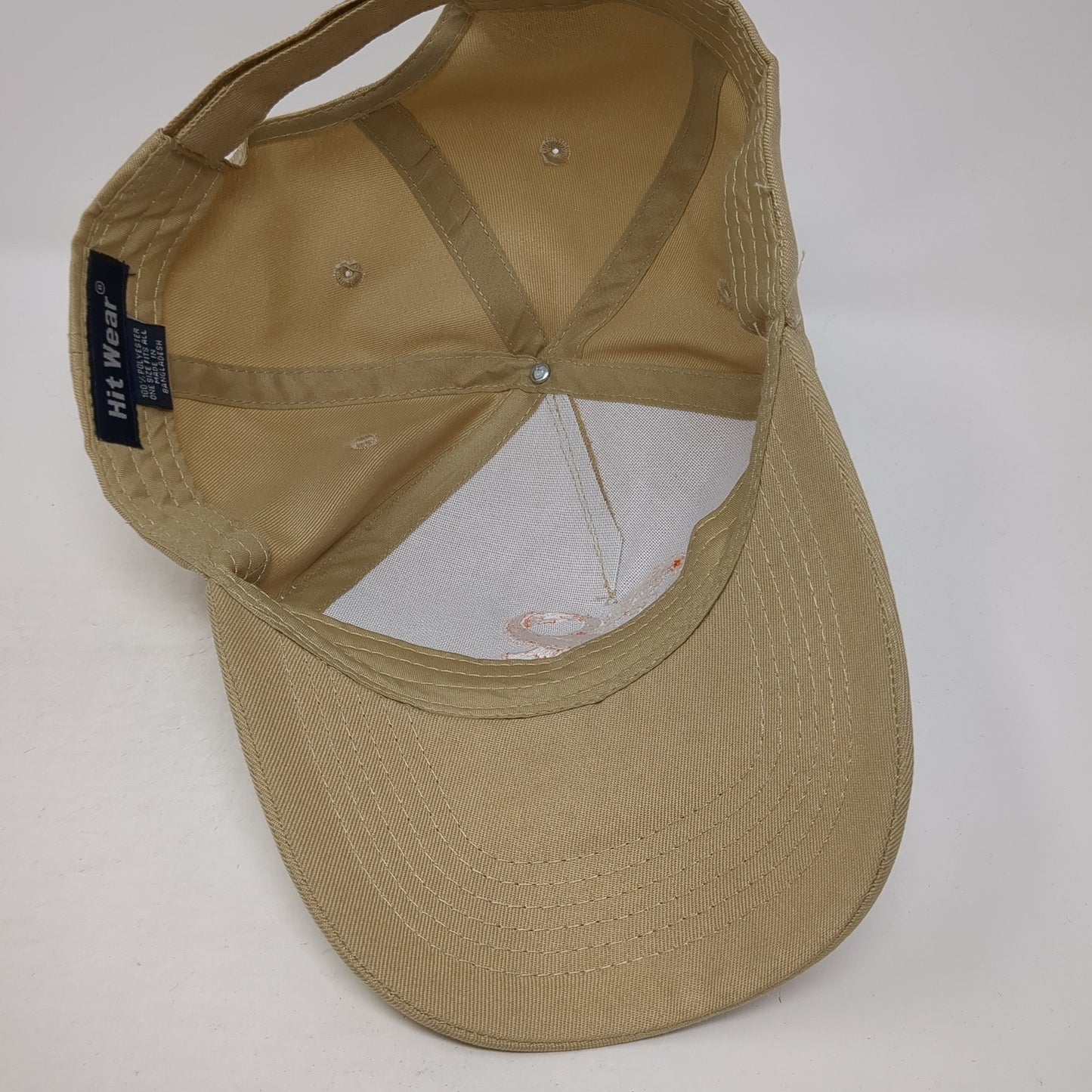 Orange Ribbon Heart Strapback Hat Brown One Size Embroidered Hit Wear