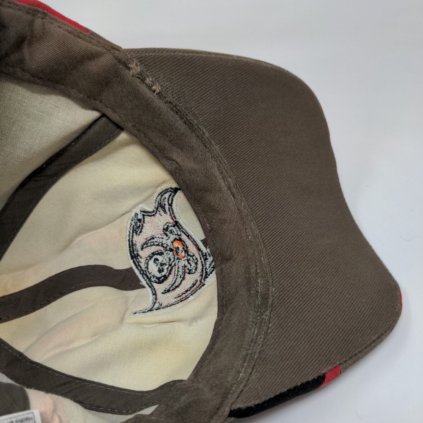 Tampa Bay Buccaneers Strapback Hat Brown Striped OSFA Embroidered Logo NFL