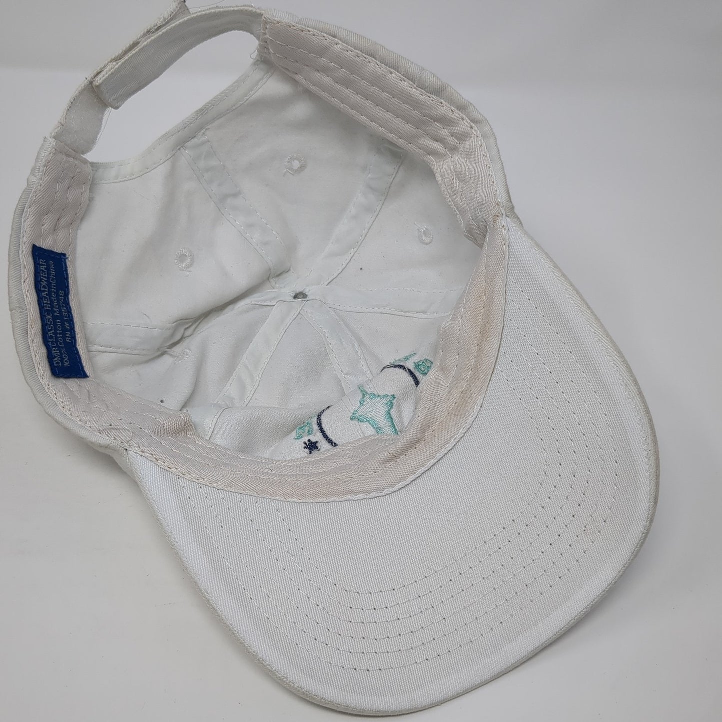 Seattle Washington Strapback Baseball Cap White OS Adjustable Embroidered DMR