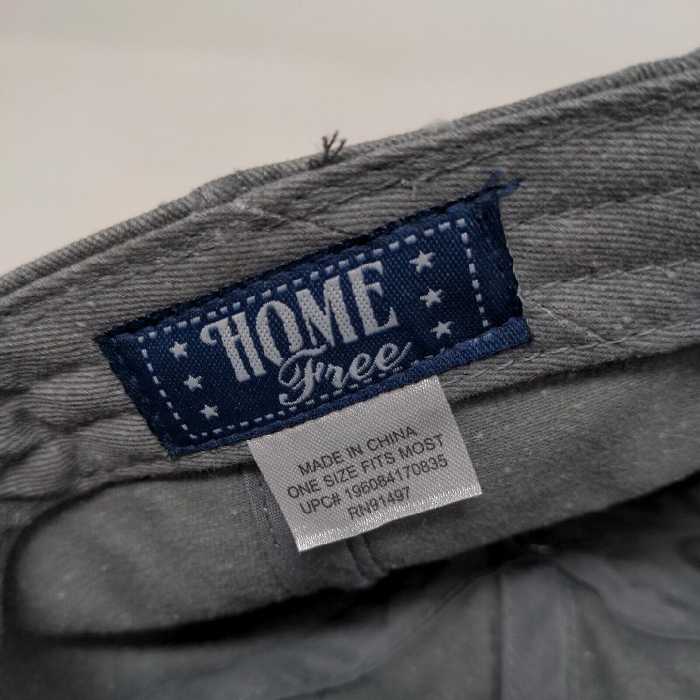 California Slideback Hat Gray OSFM Adjustable Embroidered 6 Panel Home Free