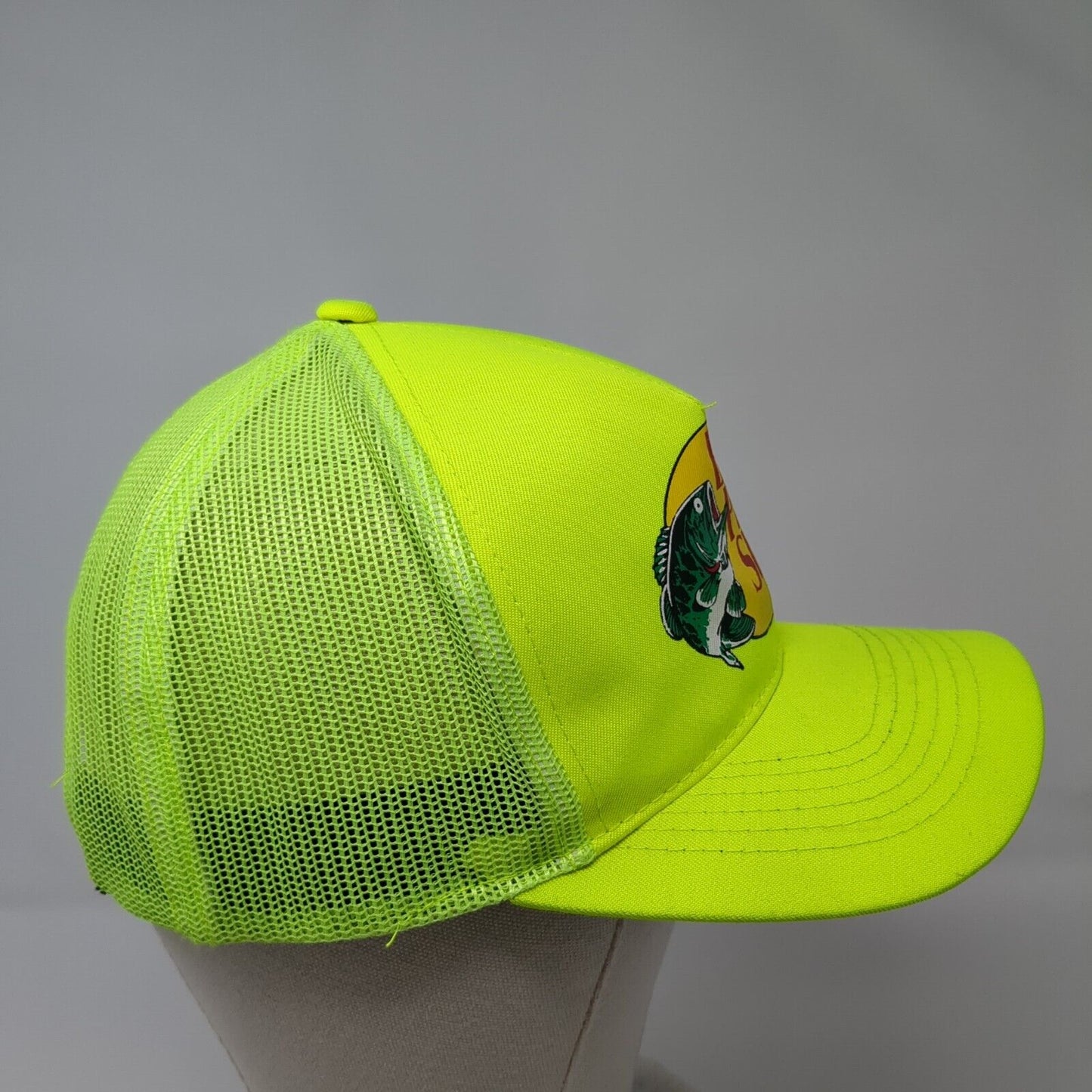 Bass Pro Shops Snapback Hat Green OSFM Adjustable Mesh Back Gone Fishing