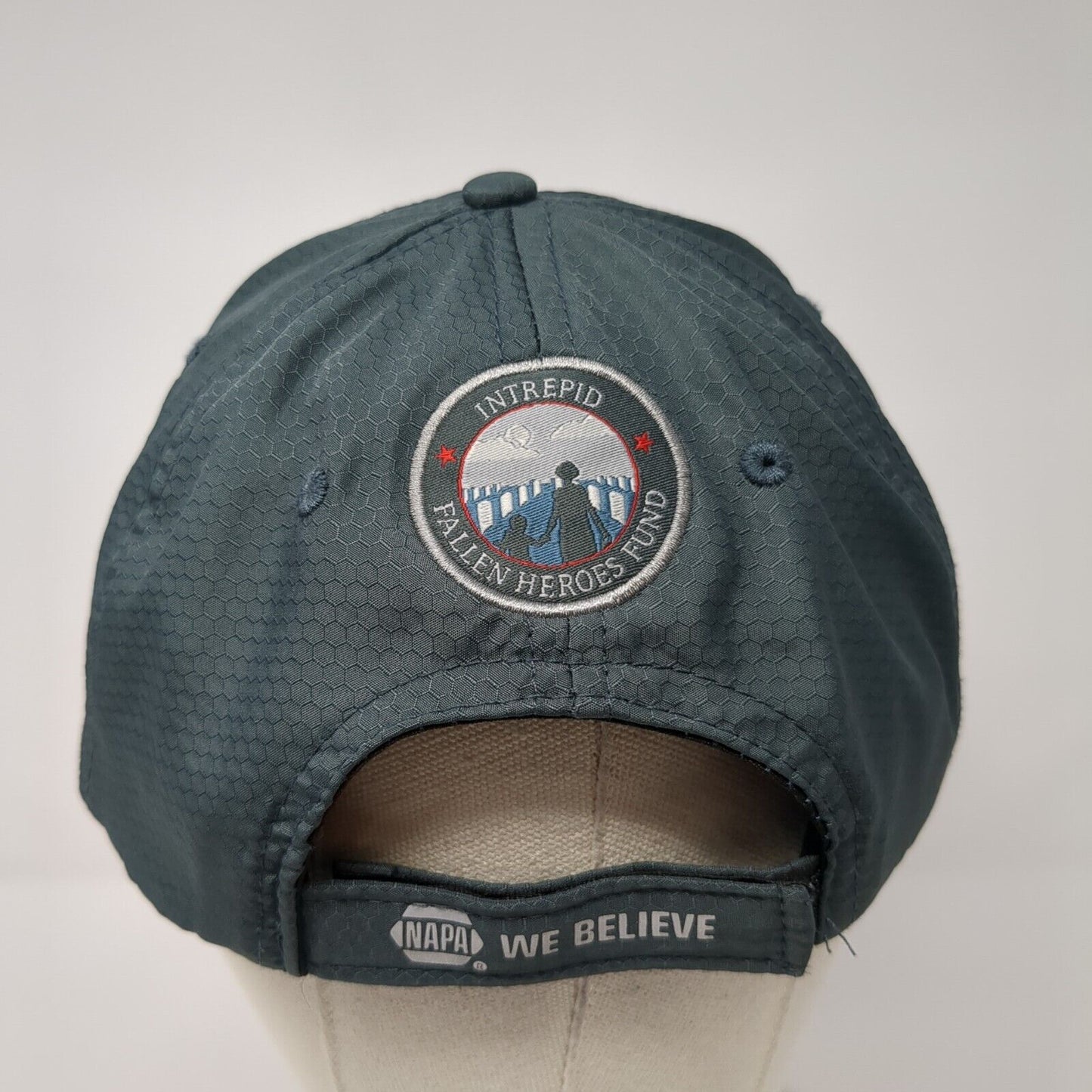 NAPA USA We Believe In Heroes Strapback Hat Gray One Size Adjustable Polyester