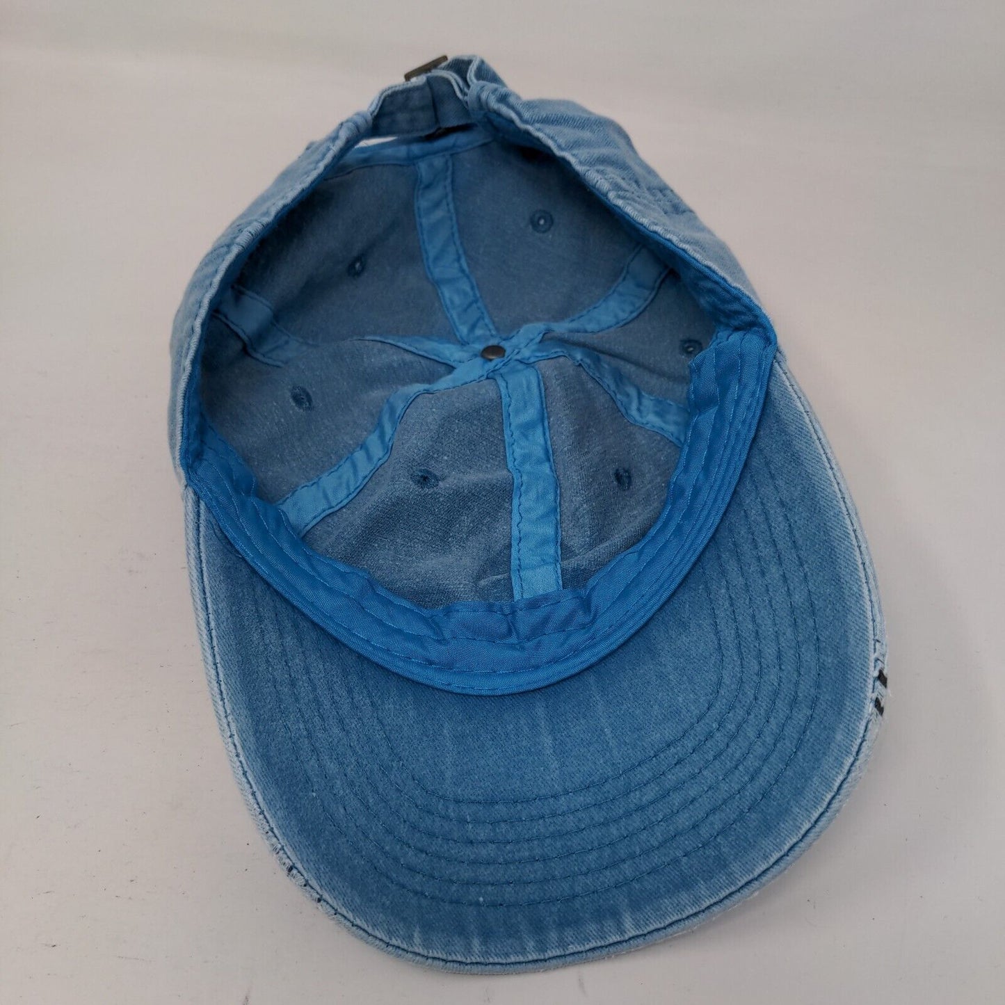 Tokyo 2021 Slideback Hat Blue One Size Adjustable Vented Holes 6 Panel Denim