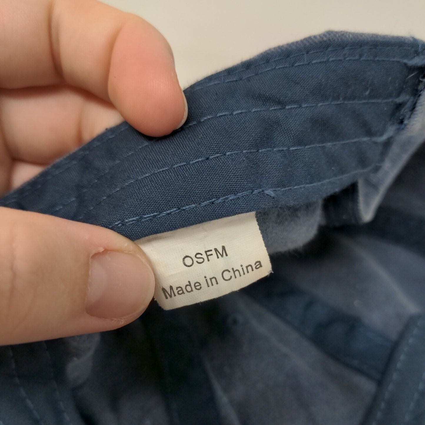 Unbranded Strapback Hat Blue OSFM Adjustable Solid 6 Panel Vent Holes