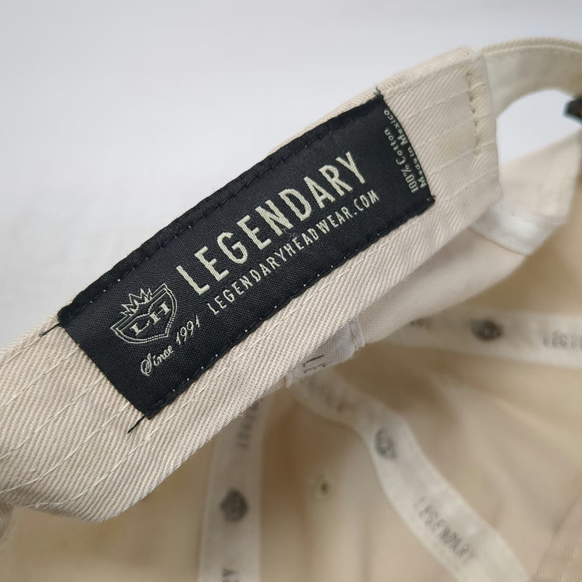 Legendary Headwear Wigwam Golf Hat Beige One Size Baseball Cap Slideback Cotton