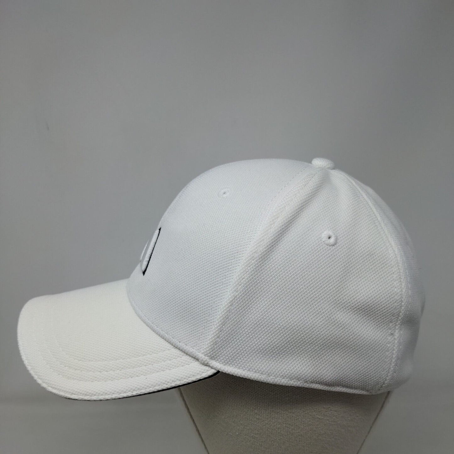 Adidas Fitted Hat White L/XL Adjustable Embroidered Logo 6 Panel Polyester