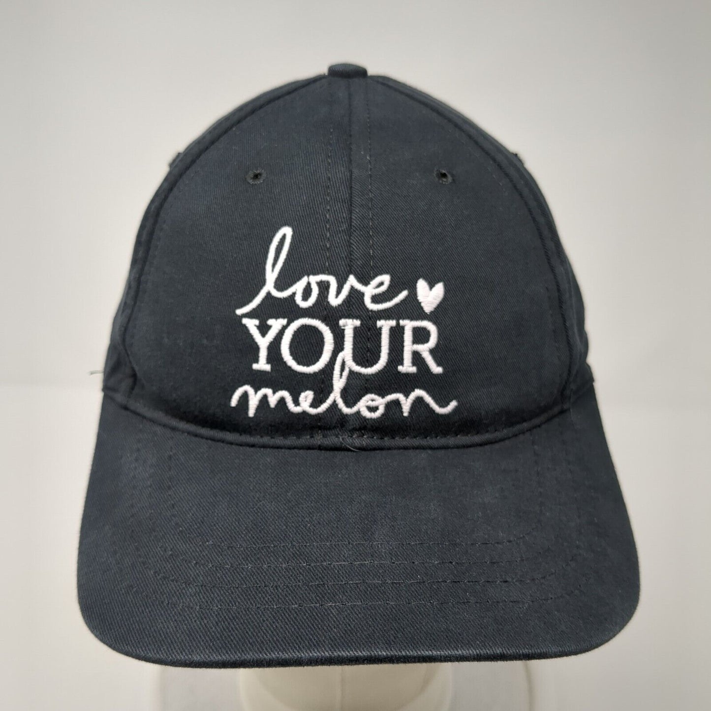 Love Your Melon Slideback Hat Black One Size Adjustable Embroidered 6 Panel