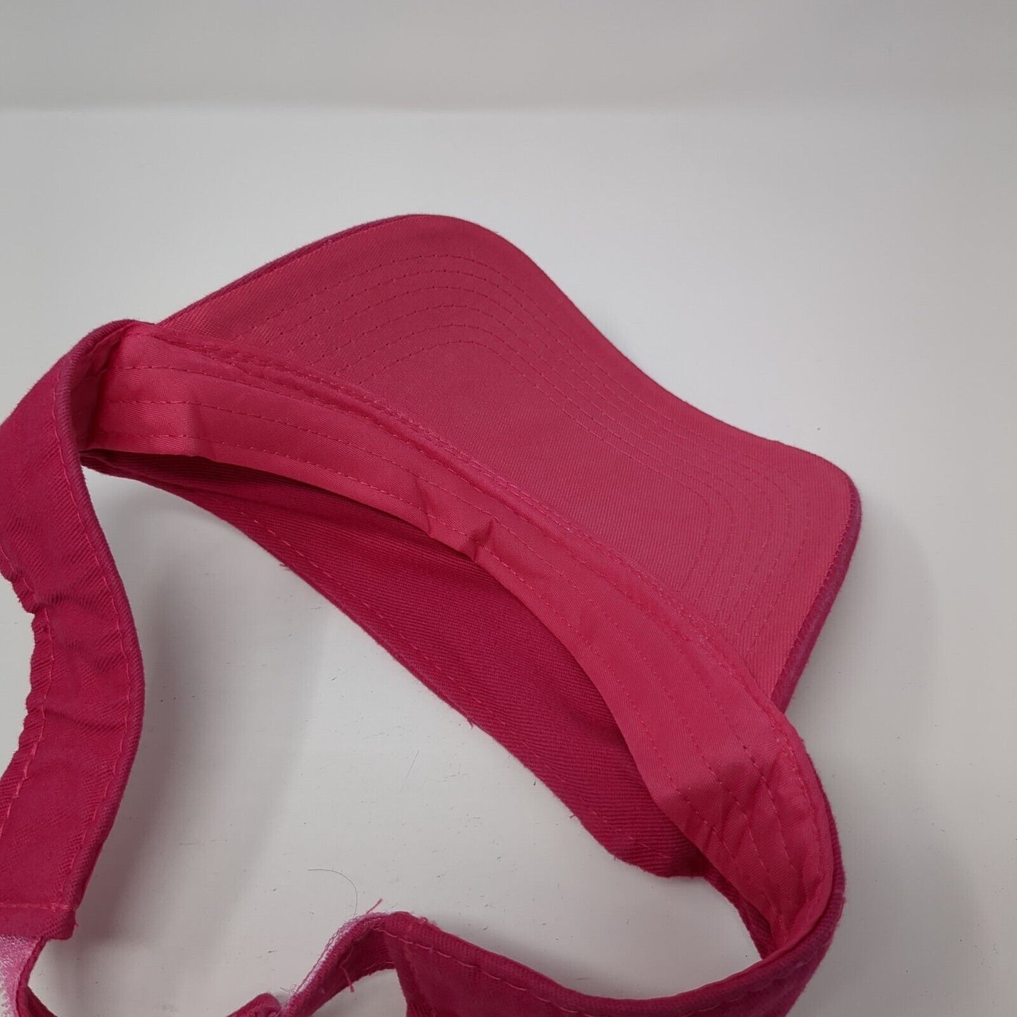 Unbranded Strapback Sun Visor Hat Pink One Size Solid Adjustable Blank