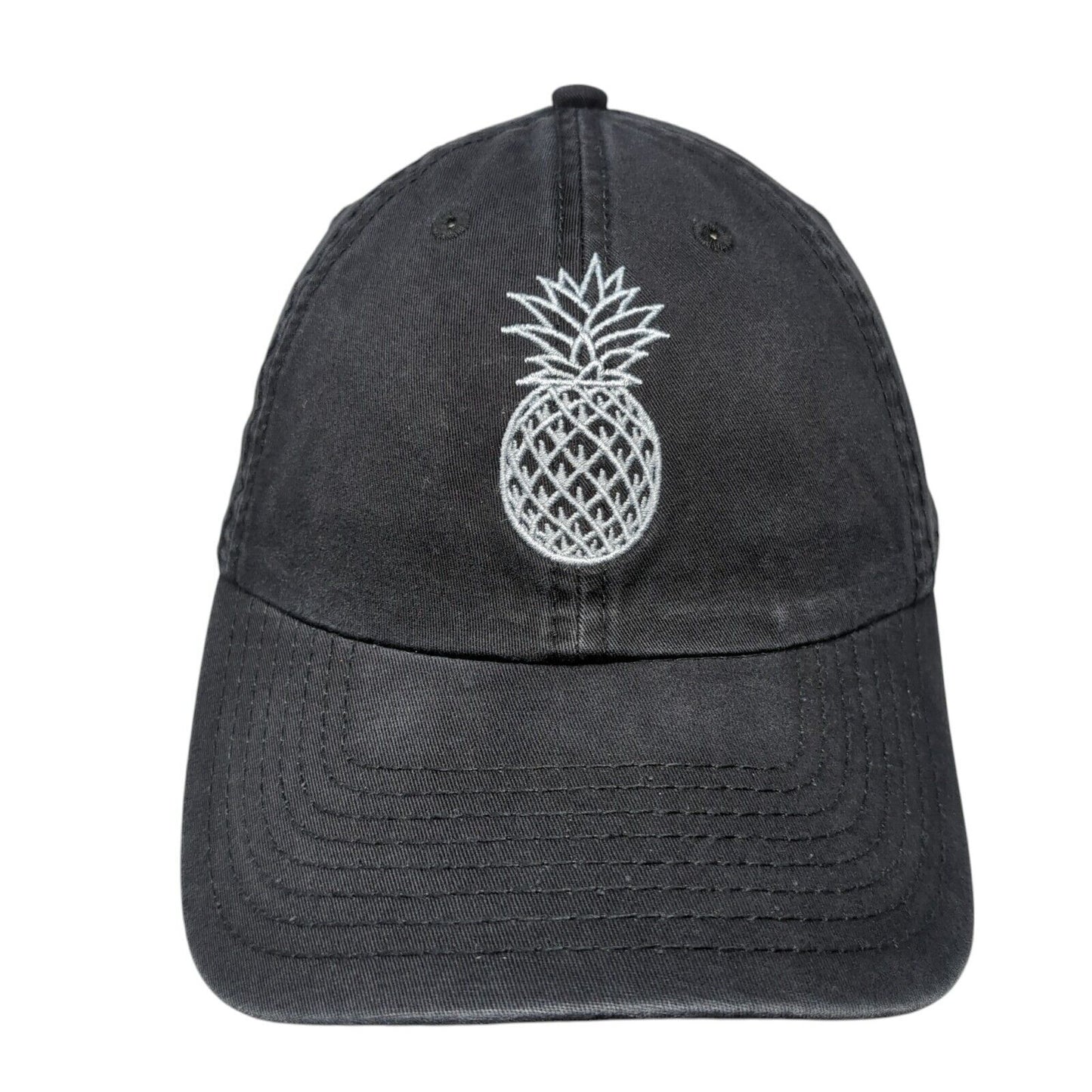 Pineapple Slideback Hat Black One Size Adjustable Embroidered O'Neill Cotton