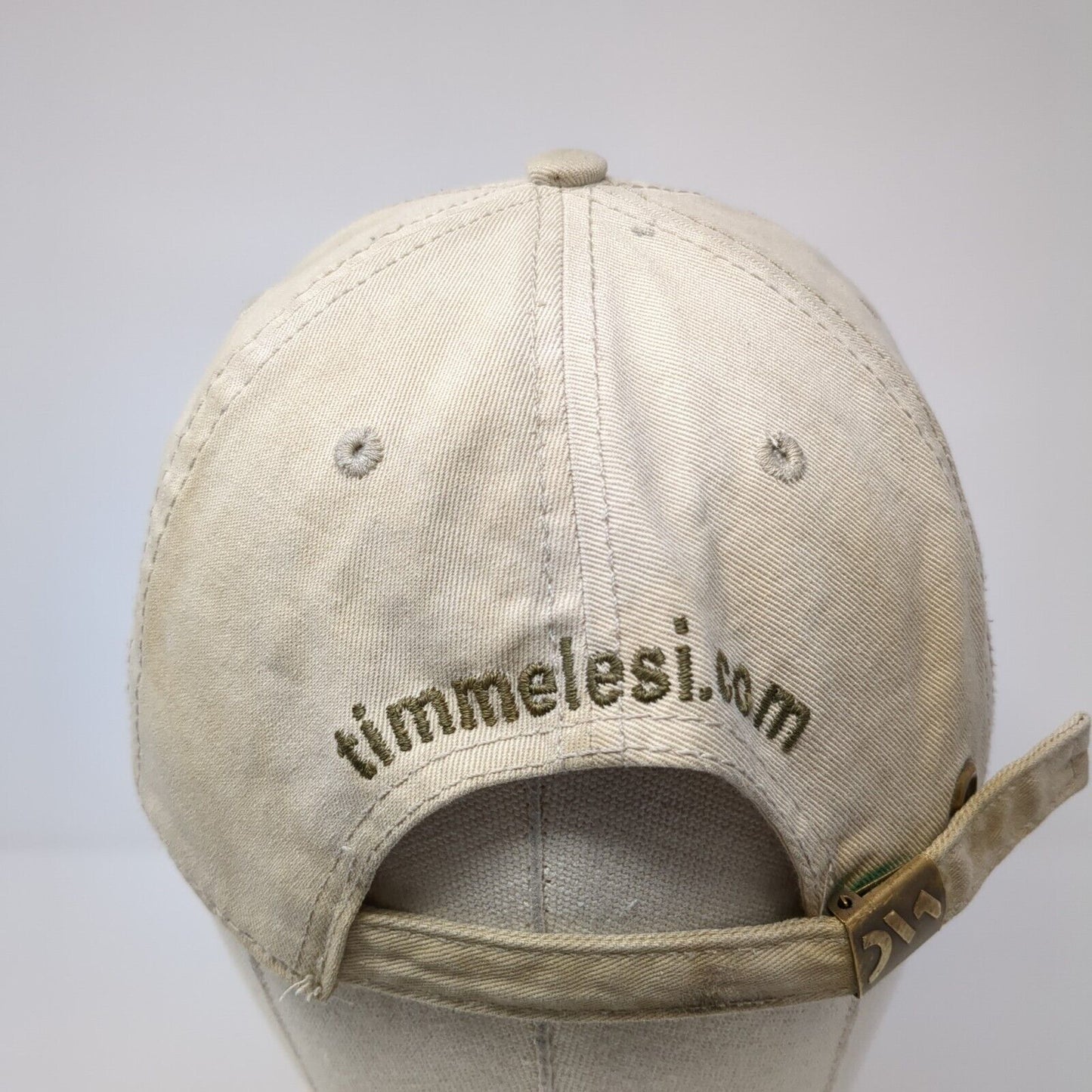The Original Tim Melesi Slideback Hat Tan One Size Adjustable 6 Panel