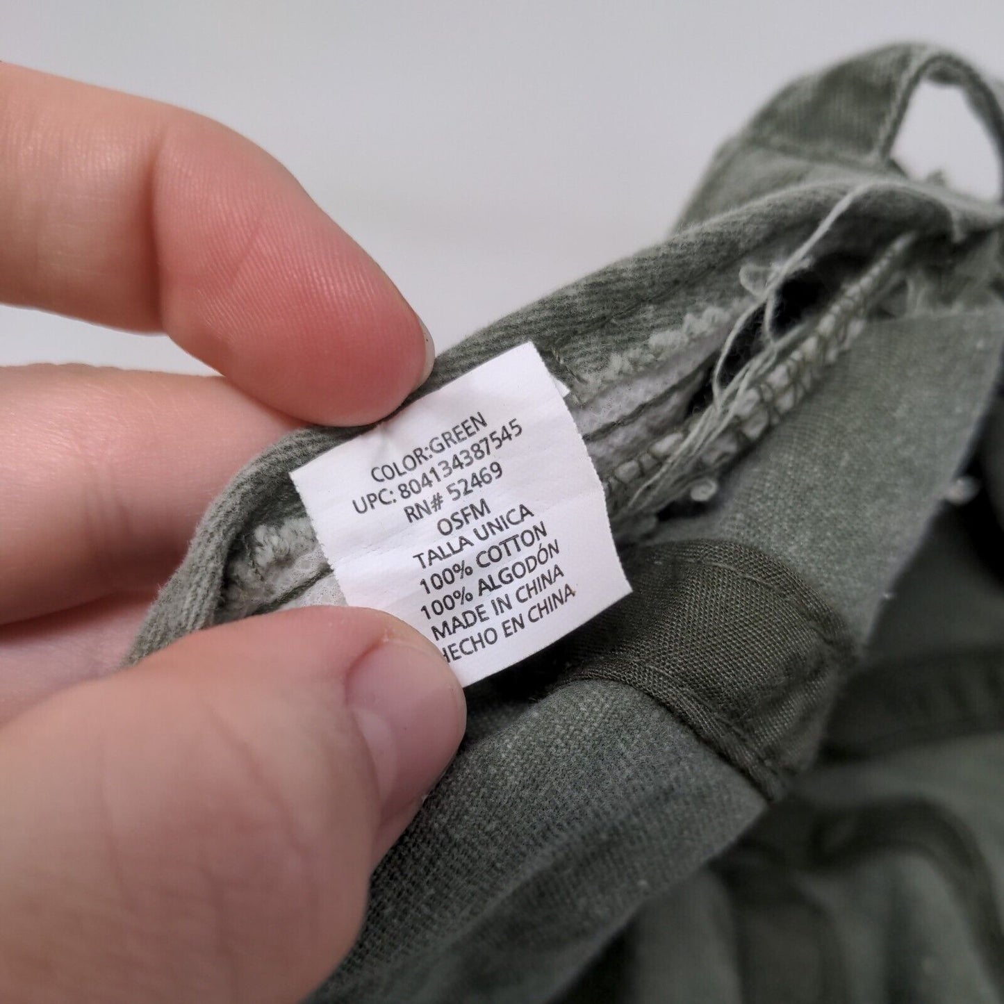Unbranded Slideback Hat Green One Size Adjustable Vented Holes Blank Cotton