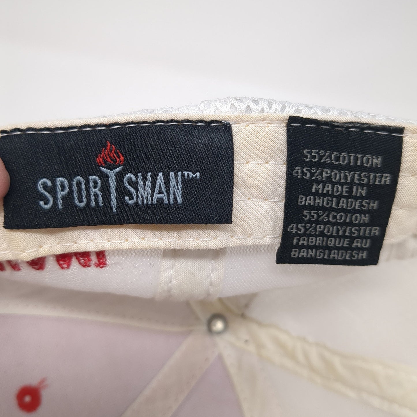 Sportsman Strapback Trucker Hat Red One Size Mesh Back Miami 2020