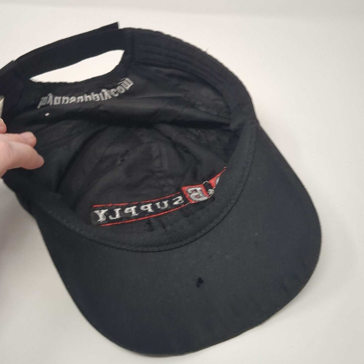 D&B Supply Strapback Hat Black One Size Adjustable Embroidered Stitch It