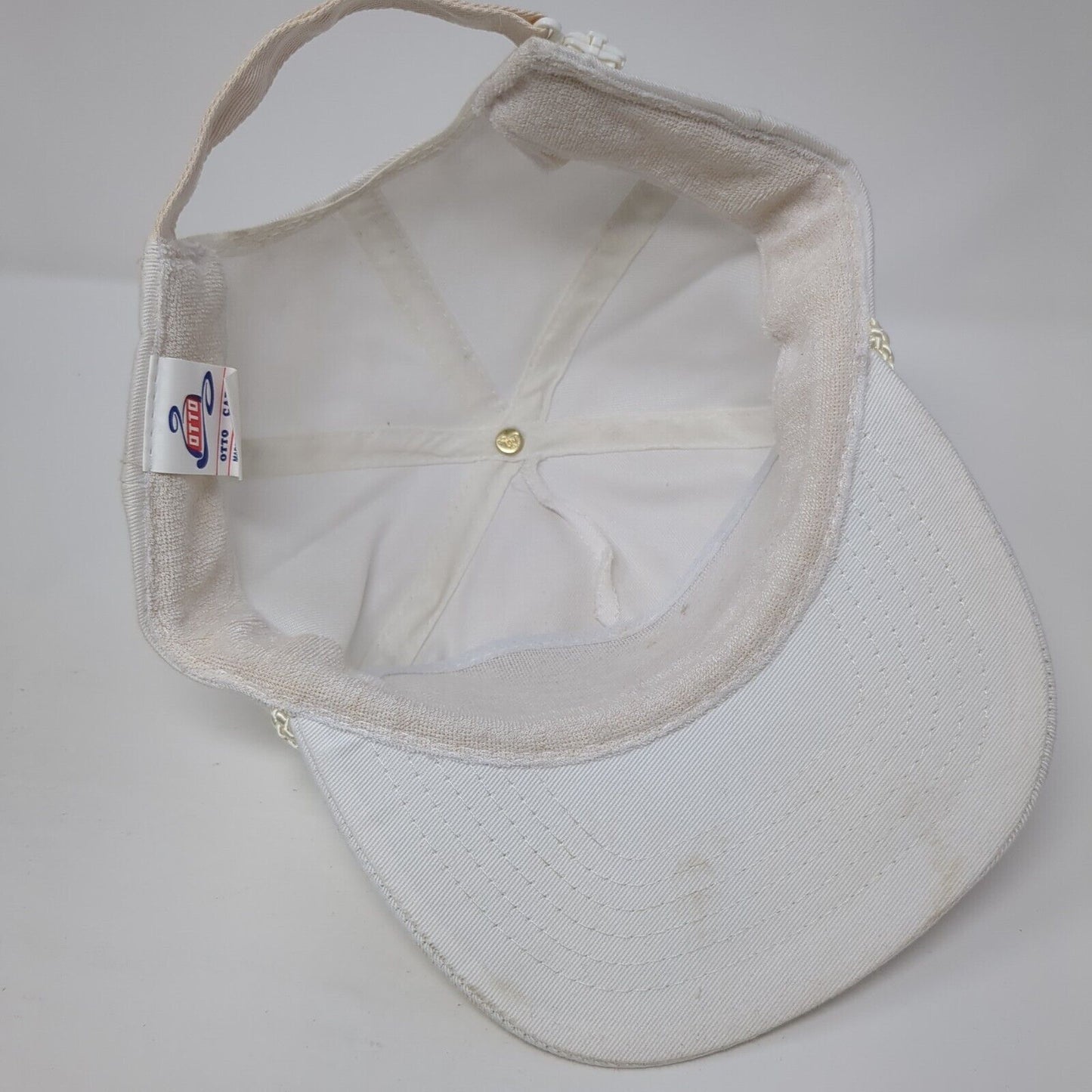 CF Slideback Hat White One Size Adjustable Embroidered Rope 6 Panel Otto