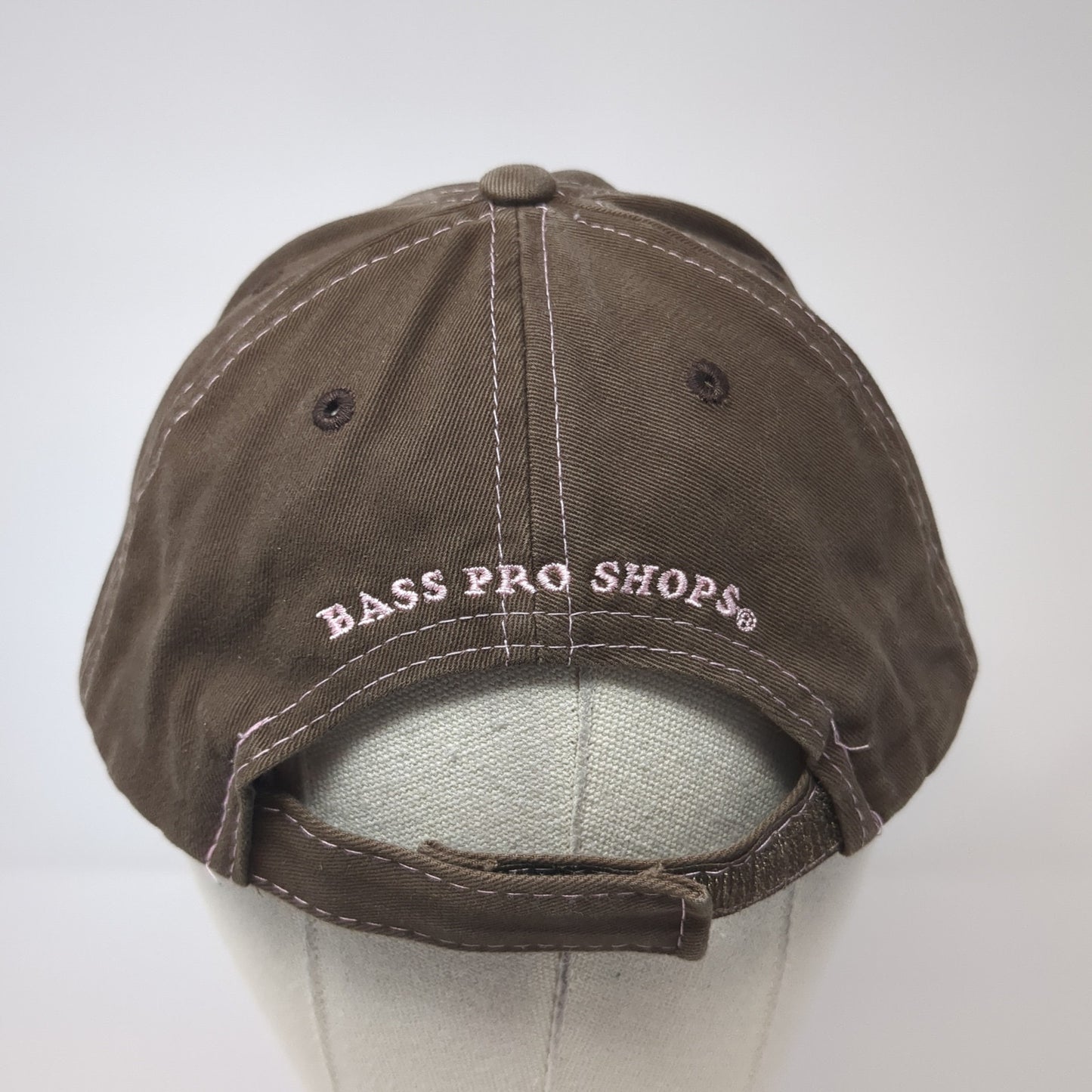 Bass Pro Shops Baseball Cap Brown One Size Adjustable Embroidered Gone Fishing