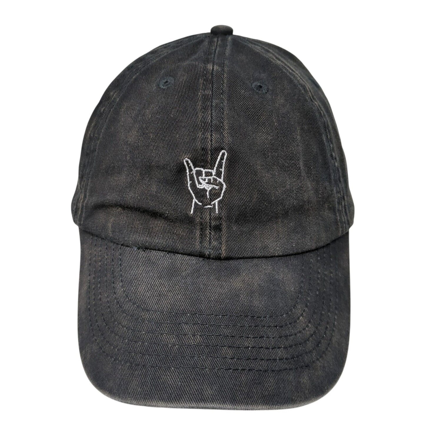 Hang Loose Slideback Hat Black One Size Adjustable Embroidered Solid