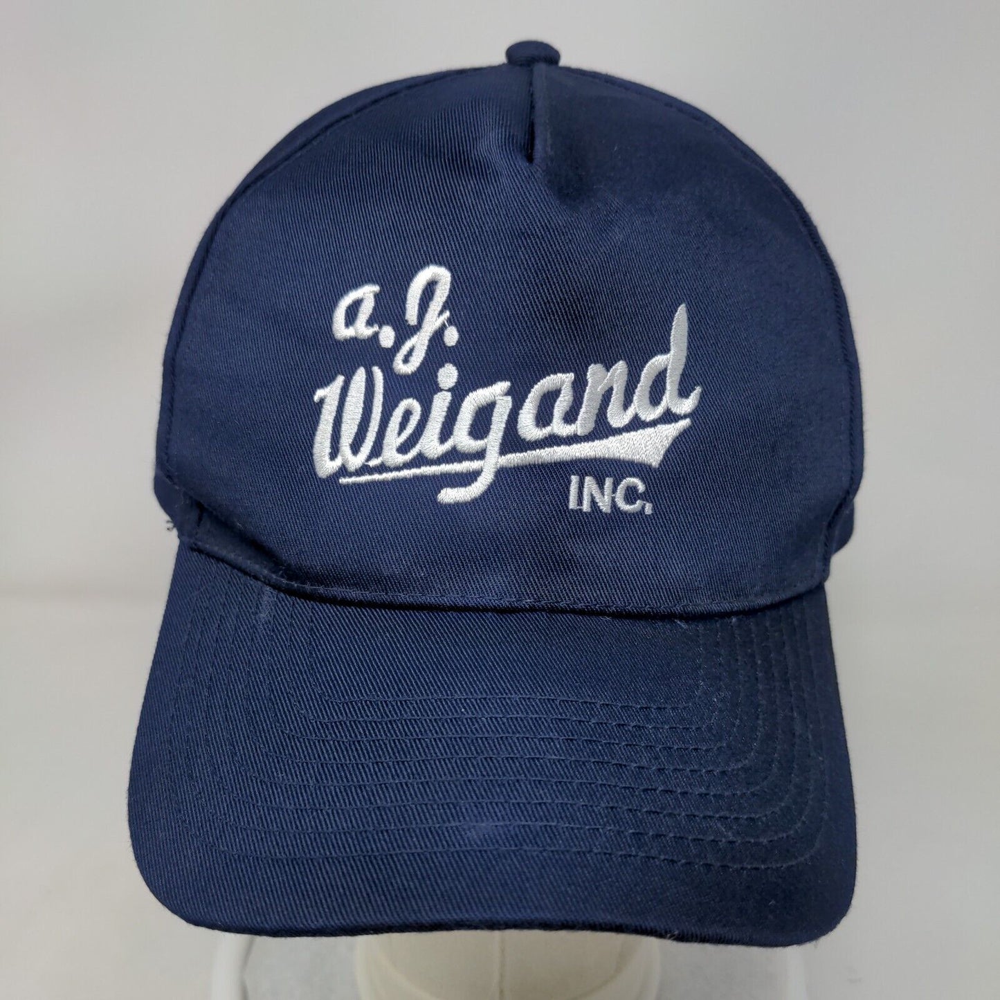 A.J. Weigand Inc. Snapback Hat Blue OSFM Embroidered Adjustable Otto
