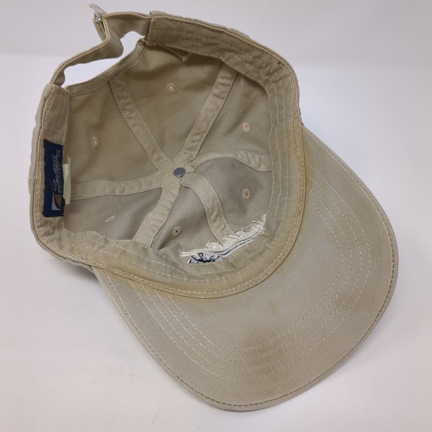 Big Elk Camp Slideback Hat Tan One Size Adjustable Embroidered Sutton's