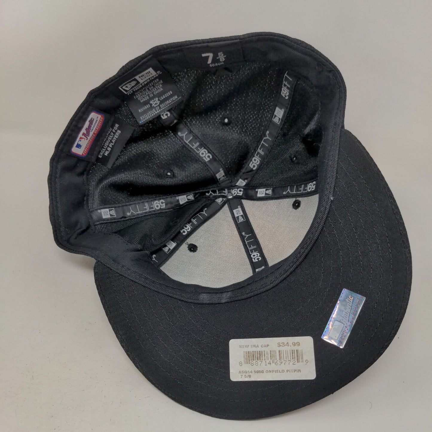 New Era Men's Fitted Hat Multicolor 7 5/8 Pittsburgh Pirates Logo 59Fifty Logo