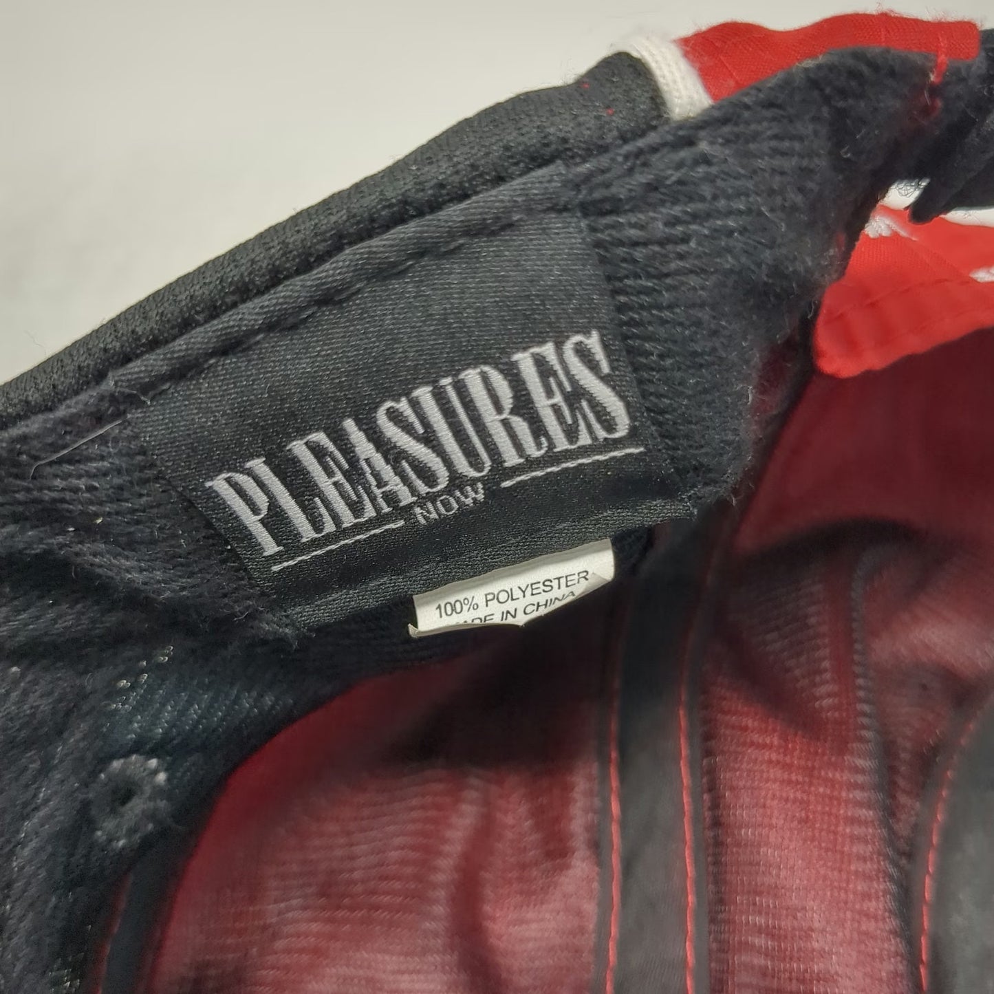 Pleasures Baseball Cap Red Black One Size Performance Team Racing Hat