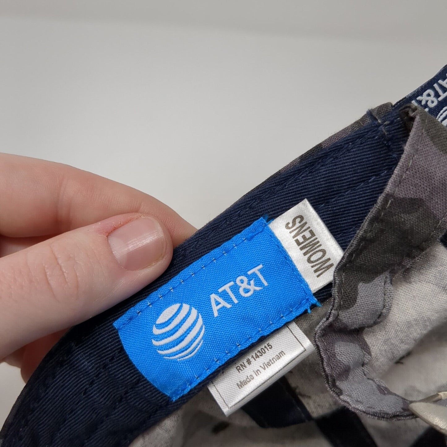 at&t Women's Slideback Hat Camouflage One Size Adjustable Embroidered 6 Panel