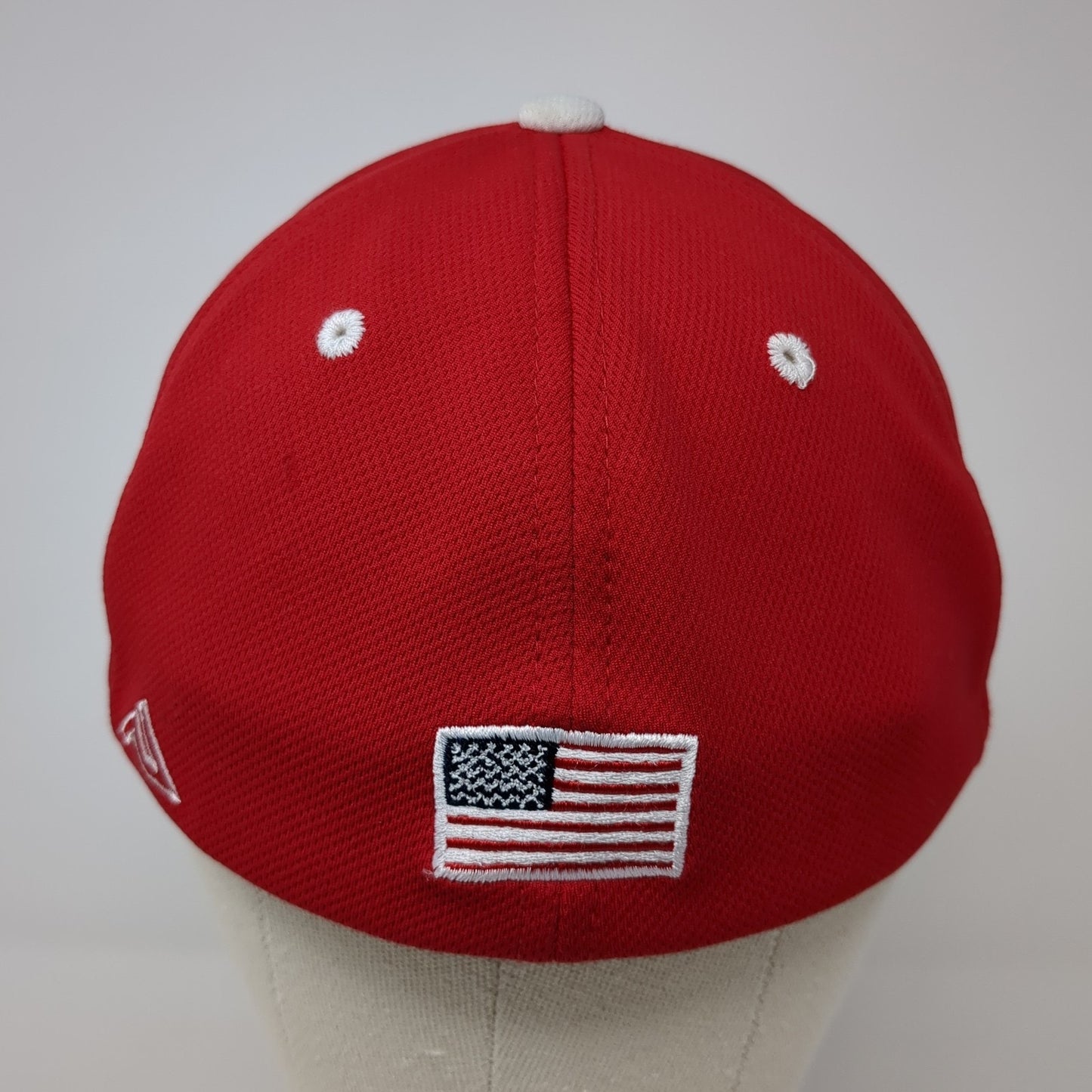 Albright Lions Fitted Hat Red 7 3/8 Embroidered Logo Pacific Headwear