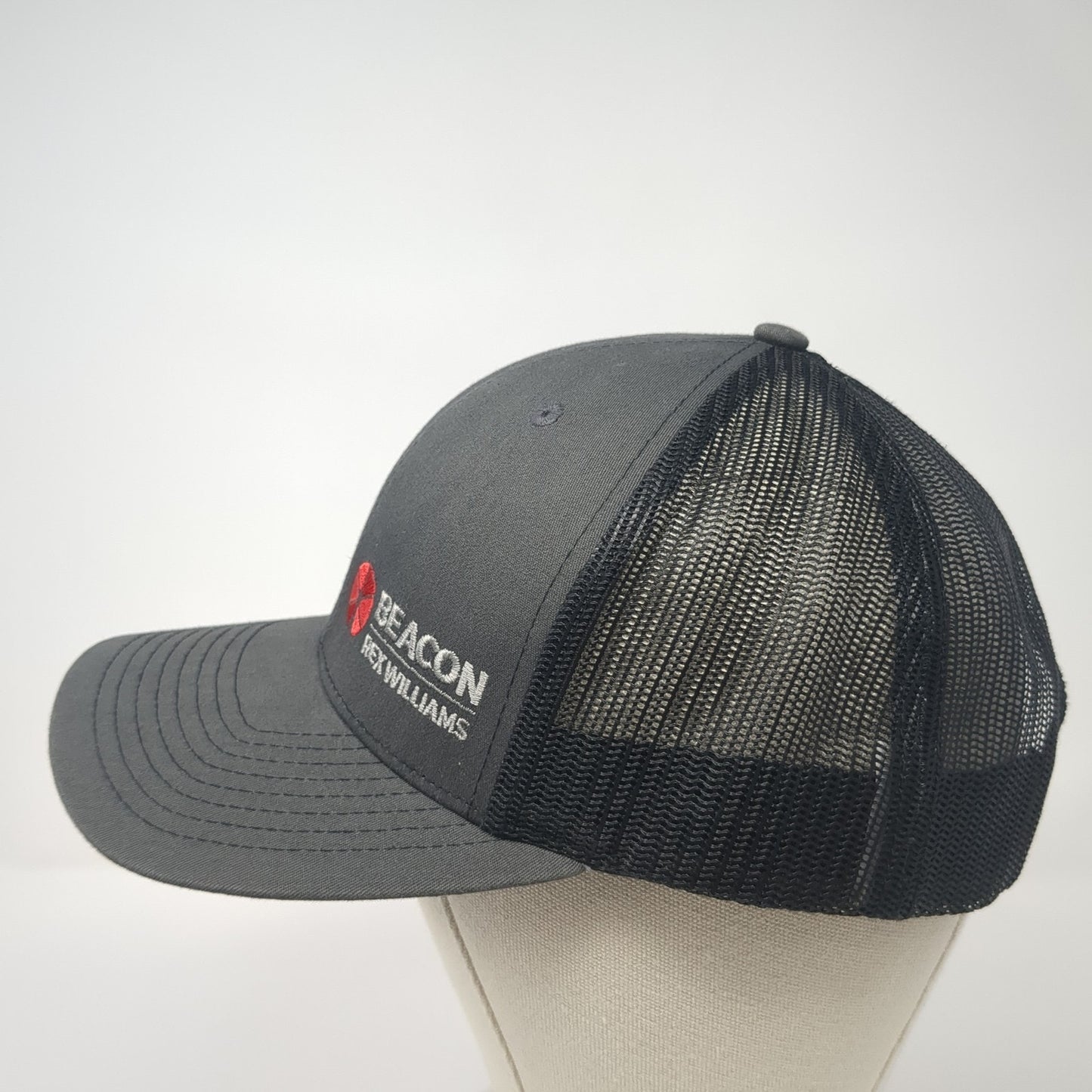 Beacon Rex Williams Snapback Baseball Cap Gray OS Adjustable Mesh Richardson