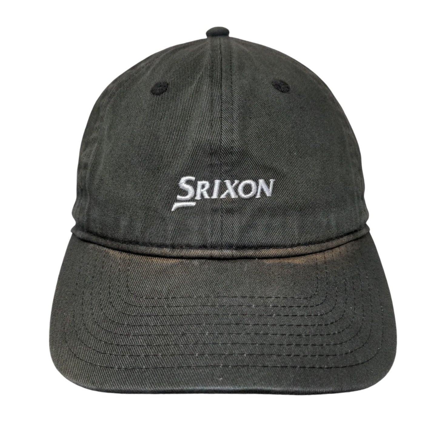 Srixon Slideback Hat Black One Size Adjustable Embroidered 6 Panel Cotton