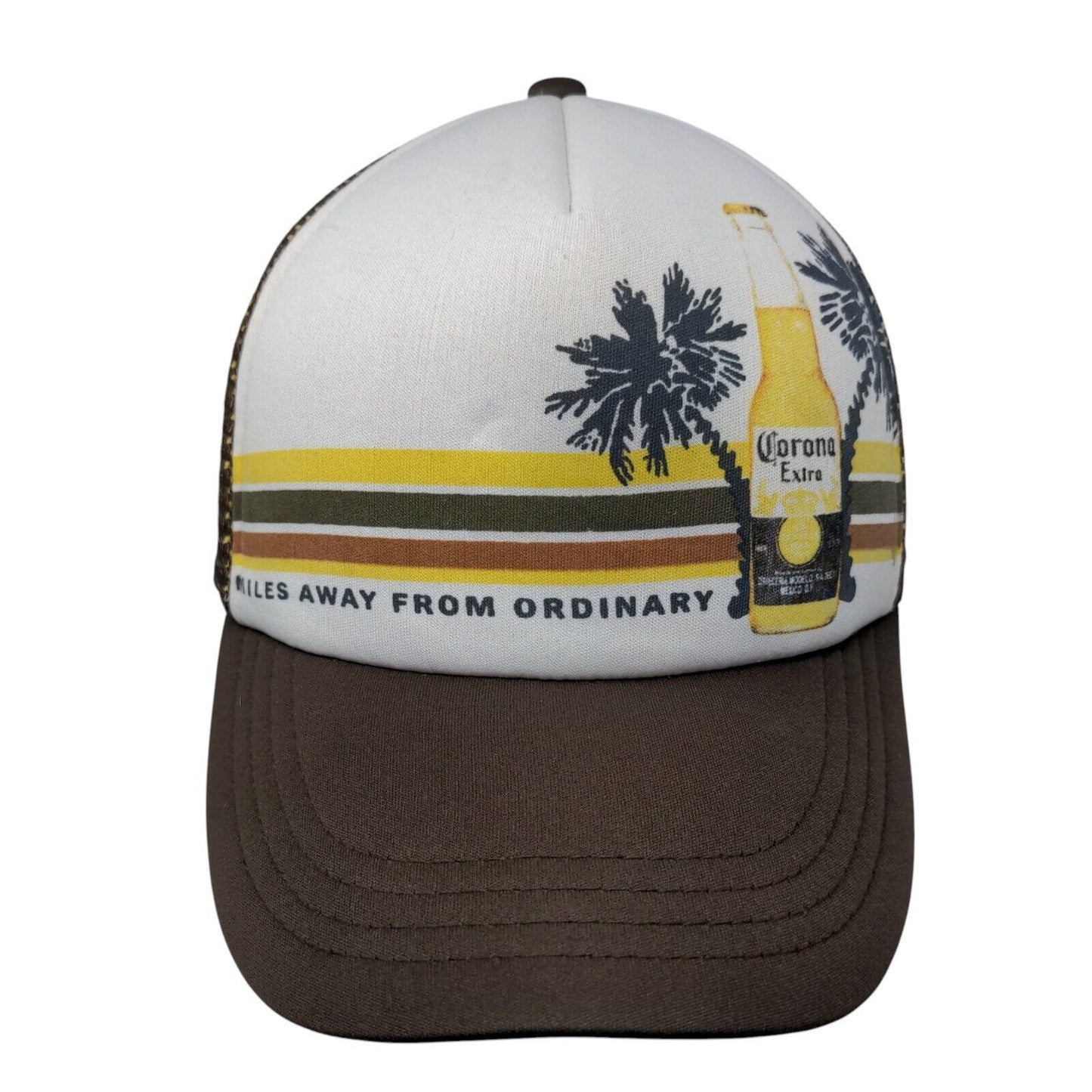 Corona Miles Away From Ordinary Snapback Trucker Hat Brown OSFA Bio-Domes