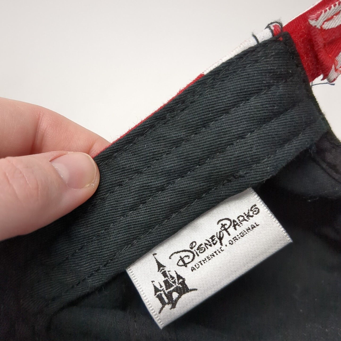 Disney Parks Minnie Mouse Cadet Army Cap Black One Size Adjustable Polka Dot