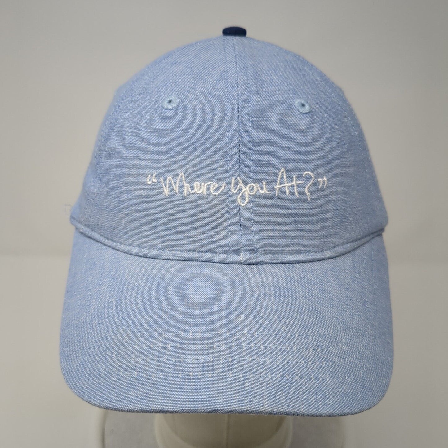 Where You At Slideback Hat Blue OS Adjustable Embroidered 6 Panel Boostmobile