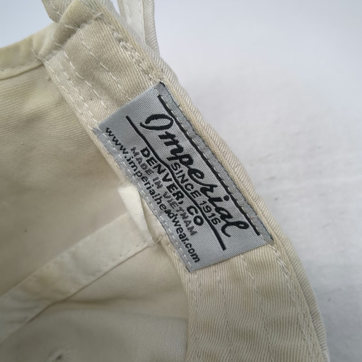 Imperial Baseball Cap Hat Beige One Size Plantation Country Club 1917 Slideback