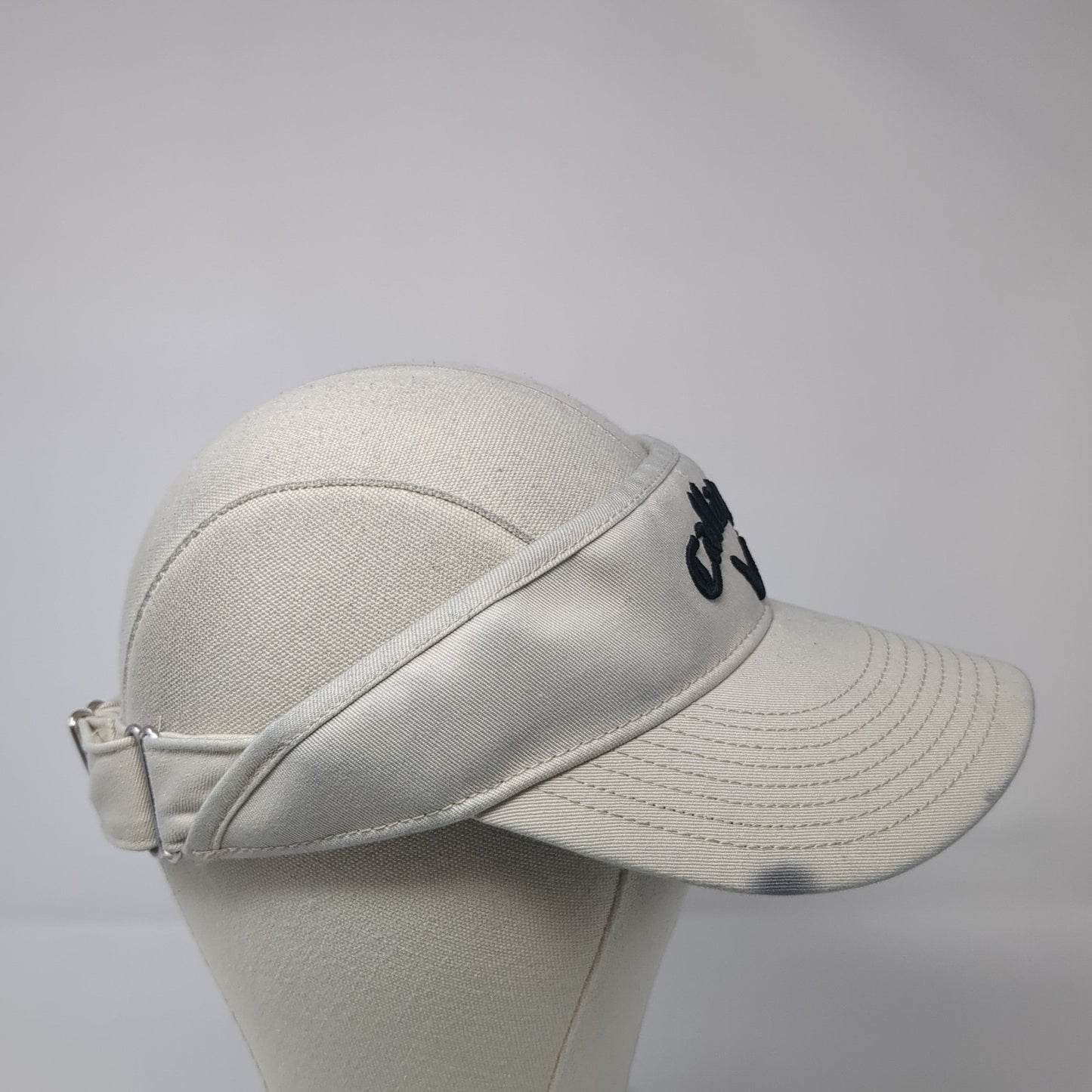 Callaway Tour i Series Sun Visor Hat Beige One Size Adjustable Embroidered