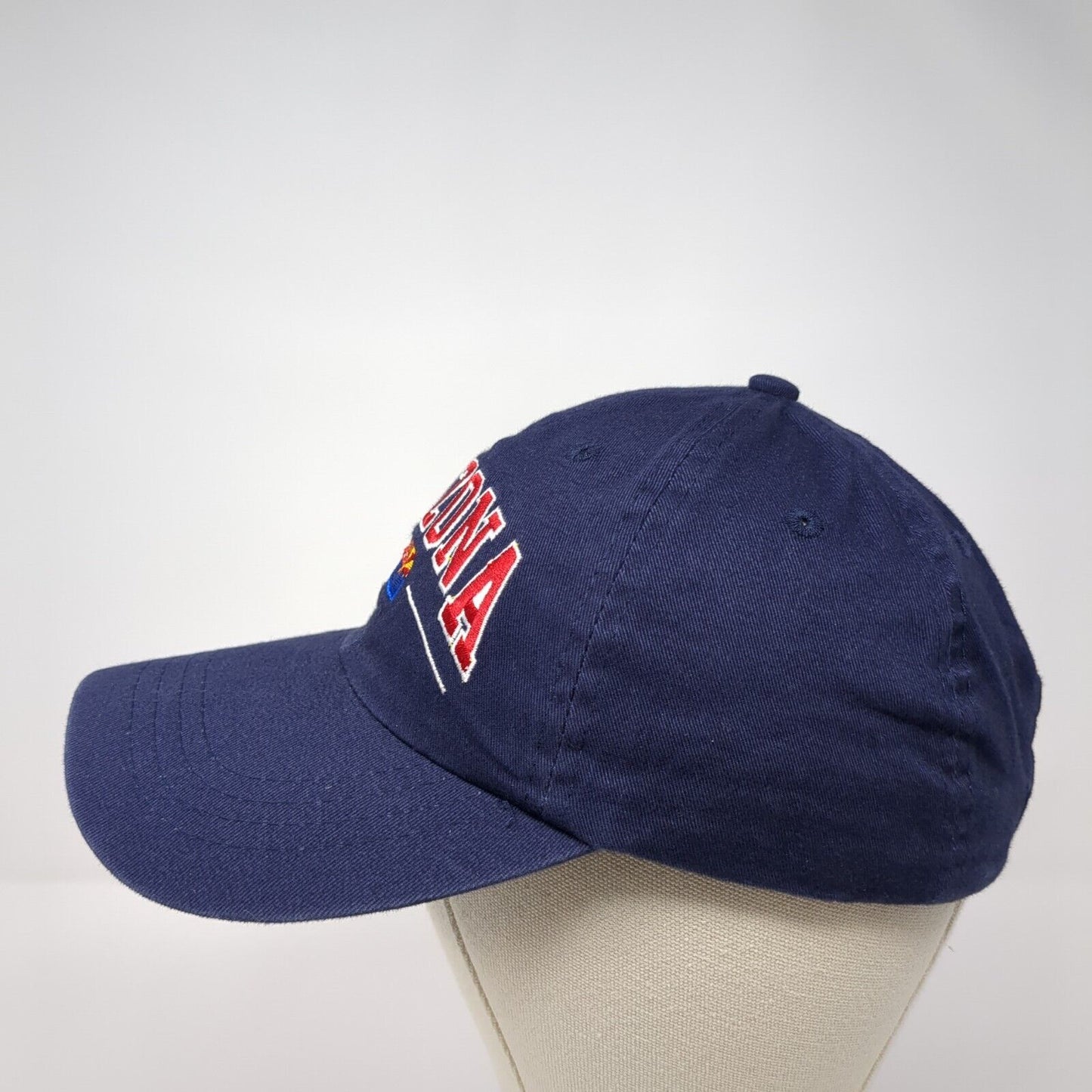 Arizona Strapback Hat Blue One Size Adjustable Embroidered 6 Panel